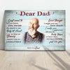 Personalized Dear Dad You Mean World To Me Father's Day Poster, Canvas