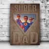 Personalized Super Dad, Custom Face Father's Day Poster, Canvas