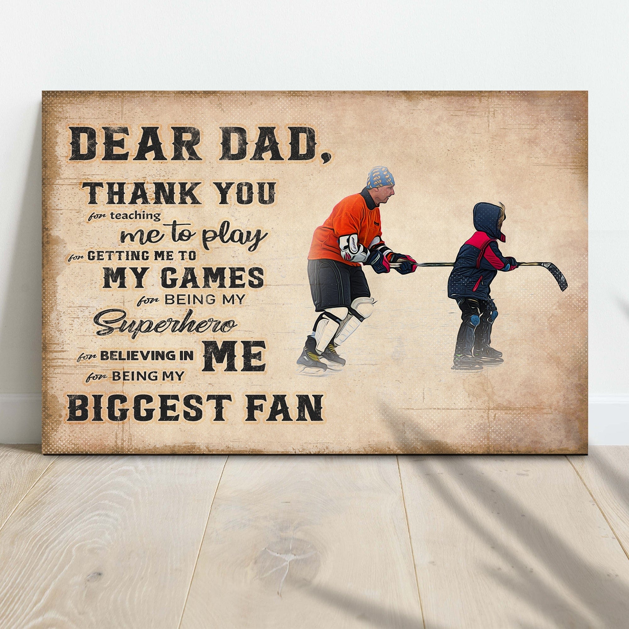 Dear Dad Thank You Foe Being My Biggest Fan Father's Day Poster, Canvas