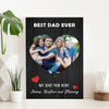 Personalized Best Dad Ever Father's Day Poster, Canvas