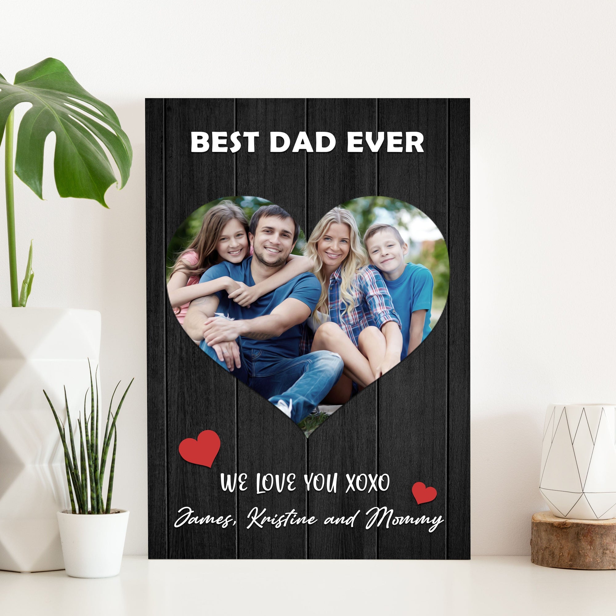 Póster personalizado del Día del Padre "El mejor papá del mundo", lienzo