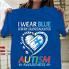 Autism Grandma Shirt, I Wear Blue For Granddaughter, Puzzle Piece Heart
