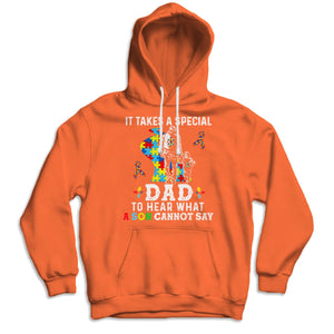 It Takes Special Dad To Hear What Son Cannot Say, Puzzle Piece Road Ribbon, Autism Dad Shirts