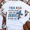 Autism Mom Shirts, Mom Does Her Best With Ribbon
