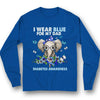 I Wear Blue For My Dad, Elephant Diabetes Awareness Support Shirt