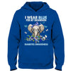 I Wear Blue For My Grandson, Elephant Type 1 Diabetes Awareness Support Shirt