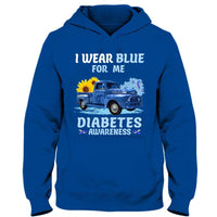 I Wear Blue For Me, Ribbon Sunflower Car, Diabetes Awareness Shirt