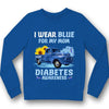 I Wear Blue For Mom, Diabetes Shirts Ribbon Sunflower Car