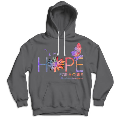 Esperanza de una cura, cinta con margaritas y mariposas, camisetas para el Alzheimer