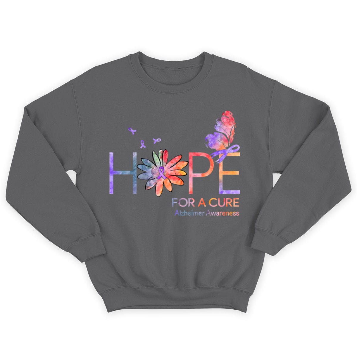 Esperanza de una cura, cinta con margaritas y mariposas, camisetas para el Alzheimer