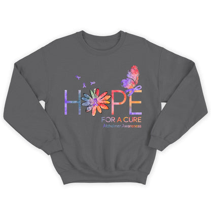 Esperanza de una cura, cinta con margaritas y mariposas, camisetas para el Alzheimer