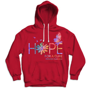 Hope For A Cure Ribbon Daisy Butterfly Alzheimer's Shirts