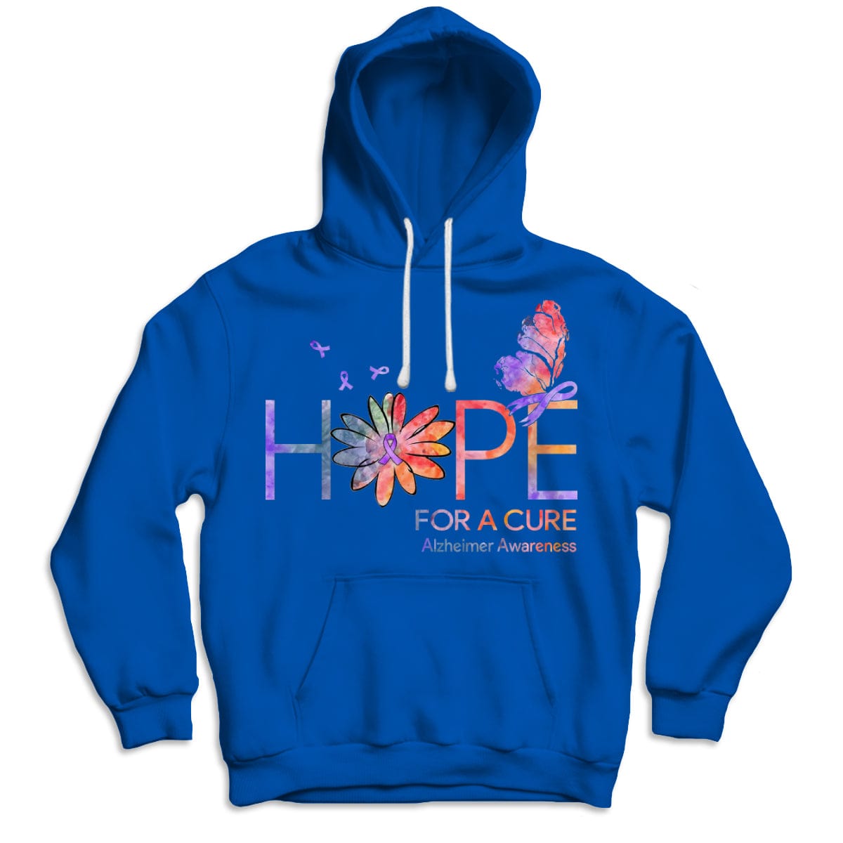 Camisetas de concienciación sobre el Alzheimer con lazo de margarita y mariposa con la esperanza de una cura