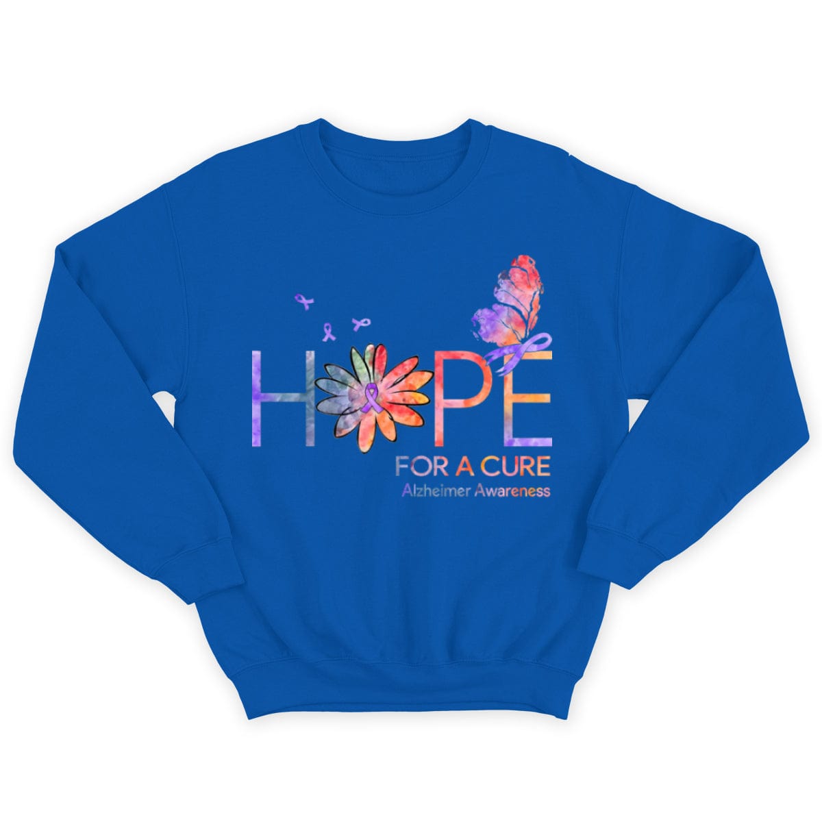 Camisetas de concienciación sobre el Alzheimer con lazo de margarita y mariposa con la esperanza de una cura