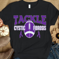 Tackle Cystic Fibrosis, Ribbon Cystic Fibrosis Awareness T Shirt