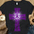 Purple Ribbon Cross, Cystic Fibrosis Awareness Support T Shirt