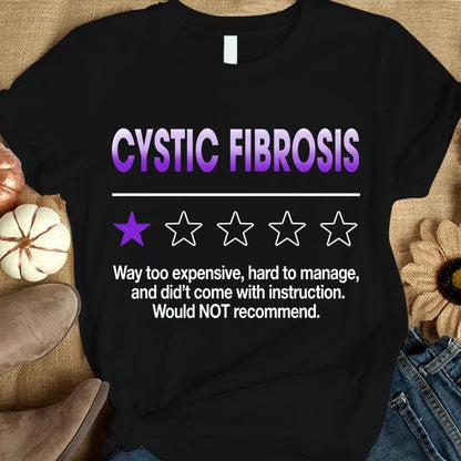 1 Out Of 5 Purple Stars, Cystic Fibrosis Awareness Support T Shirt