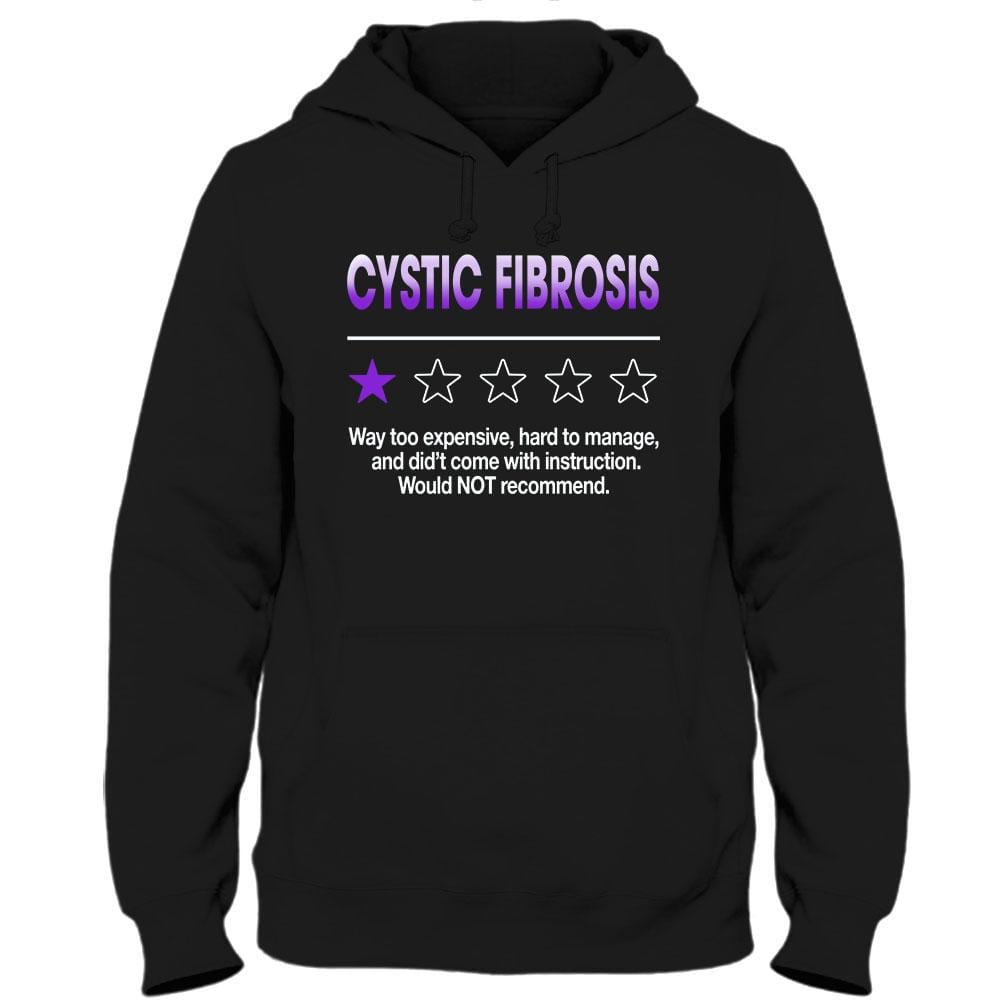 Camiseta de apoyo para la concienciación sobre la fibrosis quística con 1 estrella morada de 5