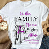 In This Family No One Fights Alone Cystic Fibrosis Awareness Shirt Ribbon Key