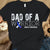 Dad Of A Warrior, Blue Ribbon, Diabetes Awareness Support Shirt