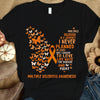 MS Is A Journey I Choose To Love Life Hate The Disease, Orange Butterfly Ribbon, Multiple Sclerosis Awareness Shirt