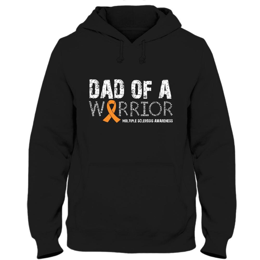 Dad Of A Warrior, Orange Ribbon, Multiple Sclerosis Awareness T Shirt