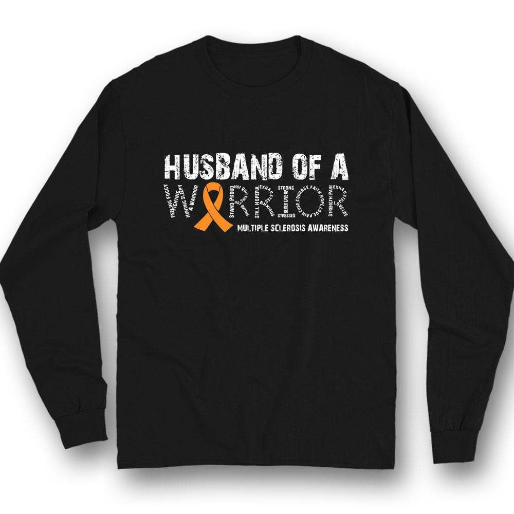 Esposo de una guerrera, cinta naranja, camiseta de guerrero de EM