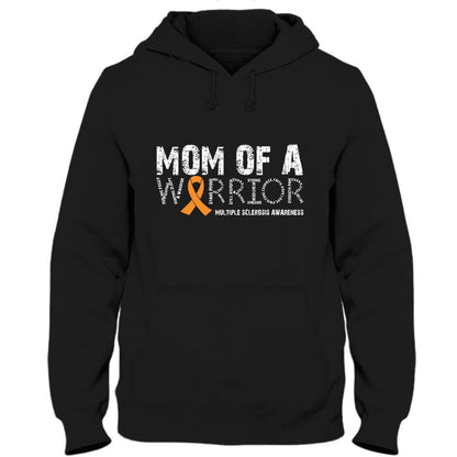 Camiseta de concienciación sobre la esclerosis múltiple con lazo naranja y madre de un guerrero