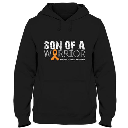 Camiseta con lazo naranja y concienciación sobre la esclerosis múltiple, hijo de un guerrero