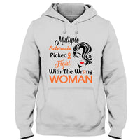Picked Fight With The Wrong Woman, Multiple Sclerosis Warrior Awareness T Shirt