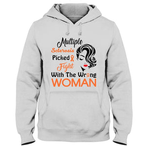 Picked Fight With The Wrong Woman, Multiple Sclerosis Warrior Awareness T Shirt