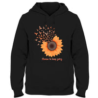 Choose To Keep Going, Orange Ribbon Sunflower, Support Warrior, Multiple Sclerosis Awareness Shirt