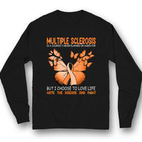 A Journey I Never Planned, Orange Ribbon Butterfly, Multiple Sclerosis Awareness Shirt