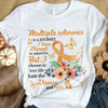 Love Life Fight, Multiple Sclerosis Awareness Support Shirt, Orange Ribbon Flower