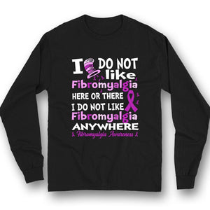 I Do Not Like Here Anywhere, Purple Ribbon, Fibromyalgia Awareness Shirt