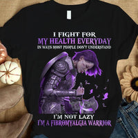 I Fight Everyday, Fibromyalgia Warrior Awareness Shirt, Purple Ribbon Woman