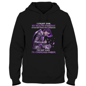 I Fight Everyday, Fibromyalgia Warrior Awareness Shirt, Purple Ribbon Woman