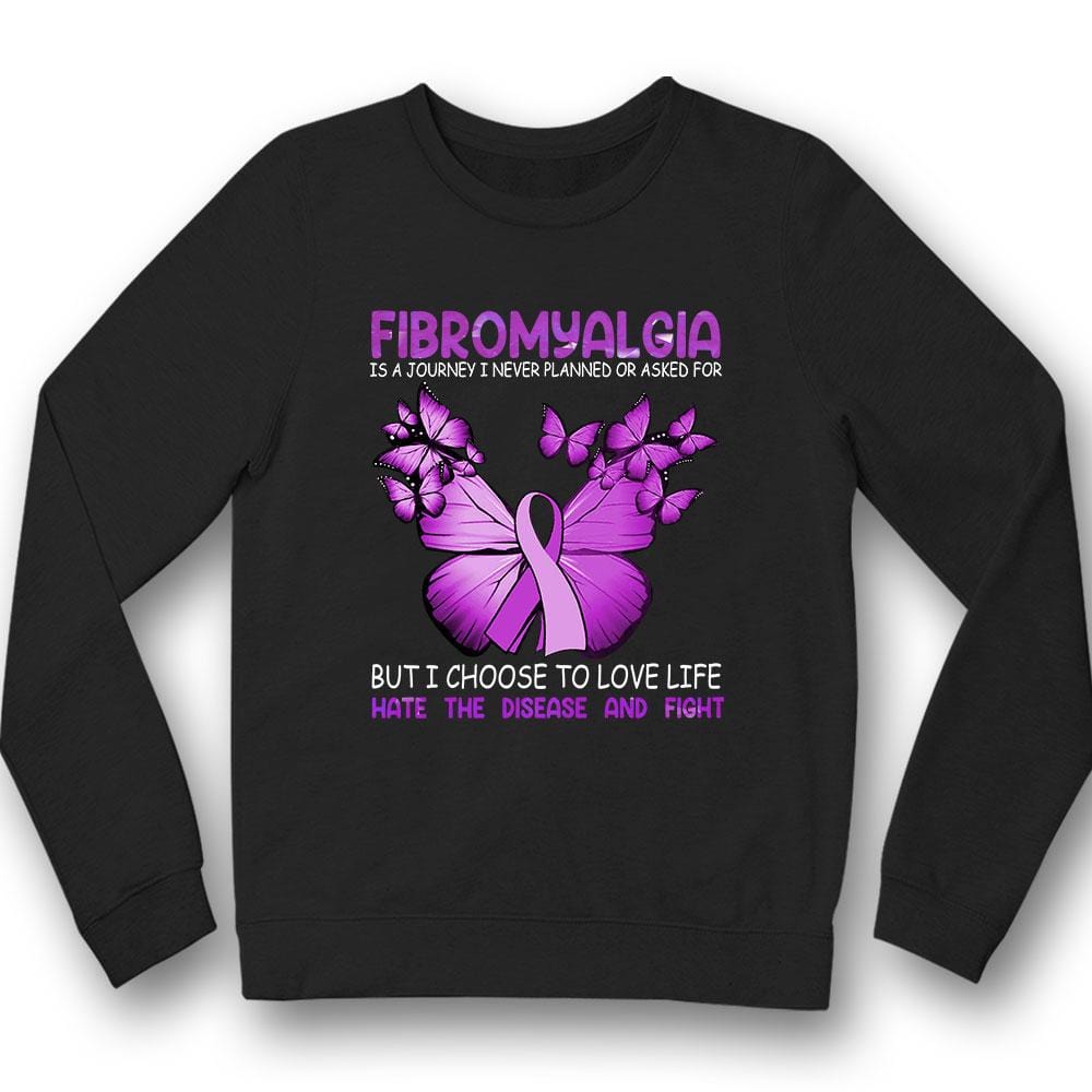 Un viaje que nunca planeé, camiseta de concienciación sobre la fibromialgia, mariposa con lazo morado