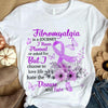 Love Life Fight, Fibromyalgia Awareness Shirt Humor, Purple Ribbon Flower