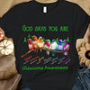 God Says You Are Unique Lovely Strong, Ribbon & Bird, Glaucoma Awareness T Shirt