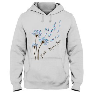 Faith Hope Love, Ribbon Dandelion, Suicide Prevention Awareness Shirt