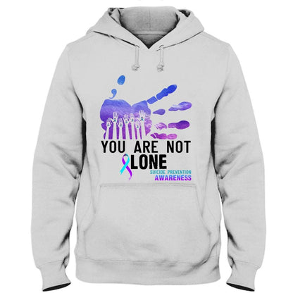 No estás solo, camiseta con punto y coma en el mes de concientización sobre la prevención del suicidio