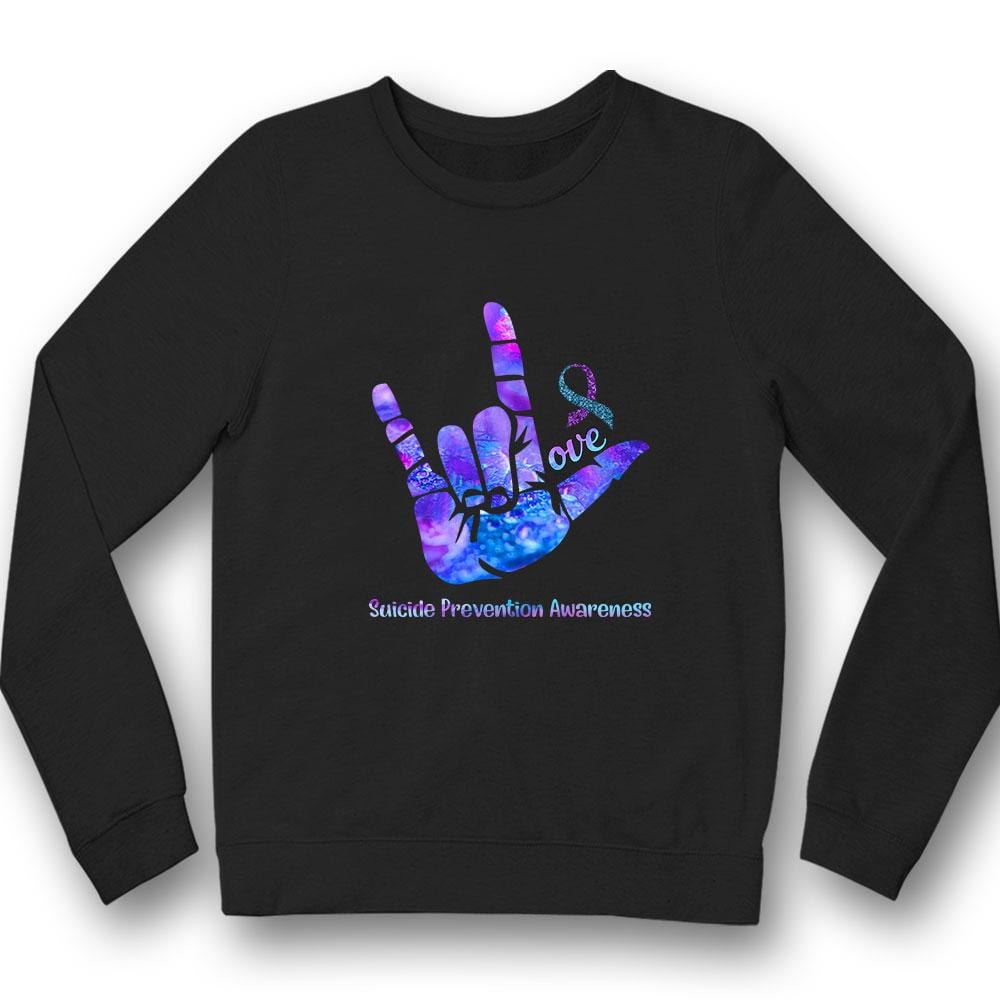 Love, Ribbon Hand, Suicide Prevention Awareness Month Shirt