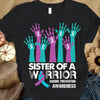 Sister Of Warrior, Suicide Prevention Awareness Shirt, You Matter, Ribbon Hands