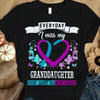 Everyday I Miss Granddaughter, Suicide Prevention Awareness Shirt, Ribbon Heart Flower