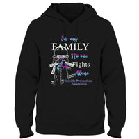 In My Family No One Fights Alone, Suicide Prevention Awareness Shirt, Ribbon Key