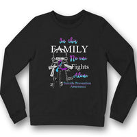In This Family No One Fights Alone, Suicide Prevention Awareness Shirt, Ribbon Key