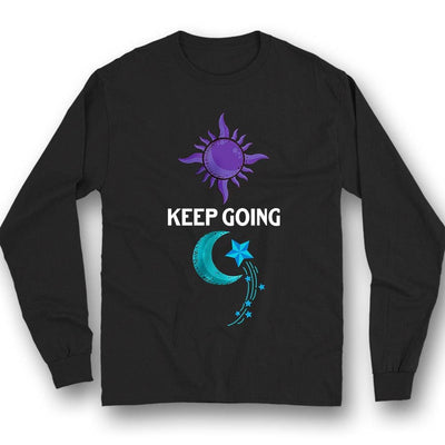 Suicide Awareness T Shirts Keep Going Moon & Sun