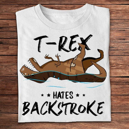 Camisetas de natación que odian el estilo espalda del T Rex
