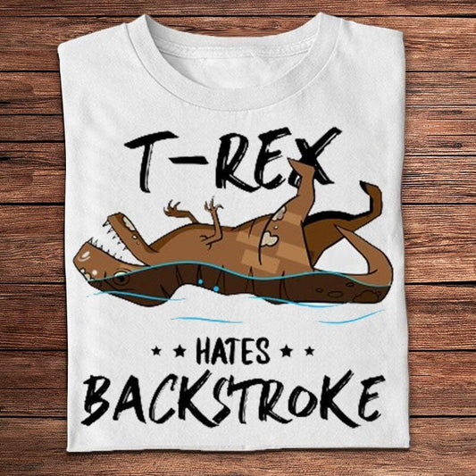 Camisetas de natación que odian el estilo espalda del T Rex